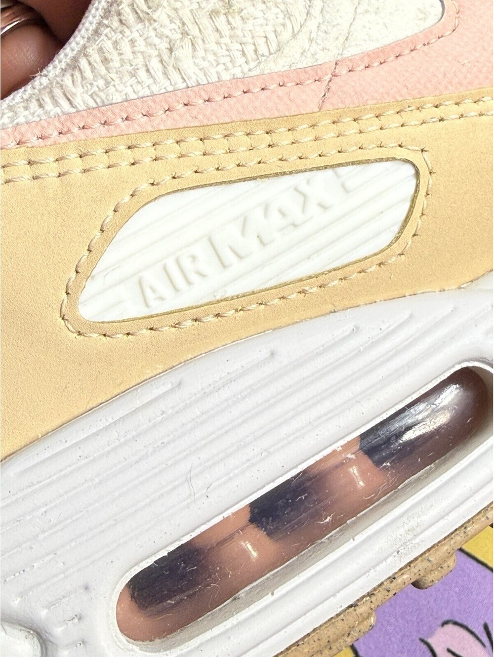 Nike Air Max 90 SE Sun Club Sail/Phantom Low Top Lace-Up Sneaker DJ9997-101 - Picture 11 of 12